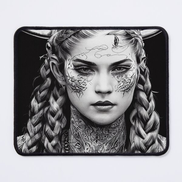 Item preview, Tattooed Viking Shieldmaiden - Viking #3 designed and sold by theunknownart.