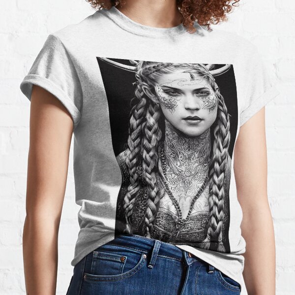 Viking Shieldmaiden T-Shirt, Norse Streetwear Women's Tee