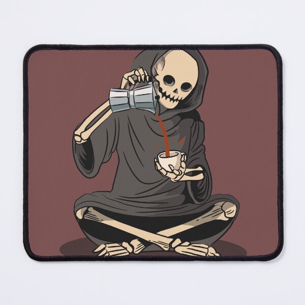 Item preview, Grim Reaper having coffee designed and sold by samwash.