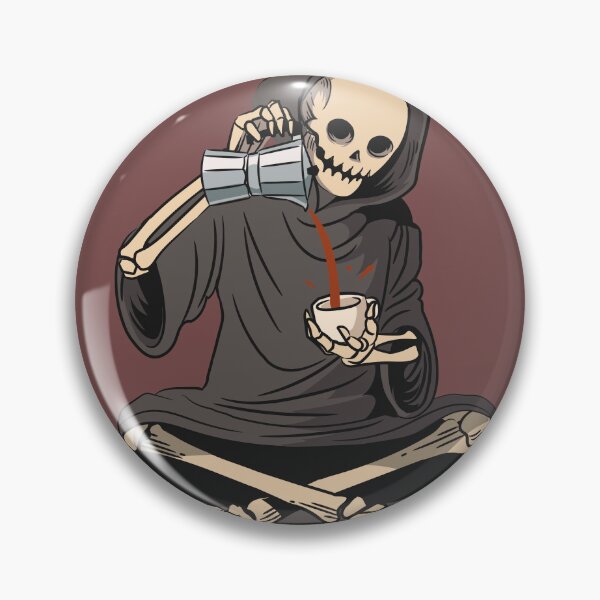 Item preview, Grim Reaper having coffee designed and sold by samwash.