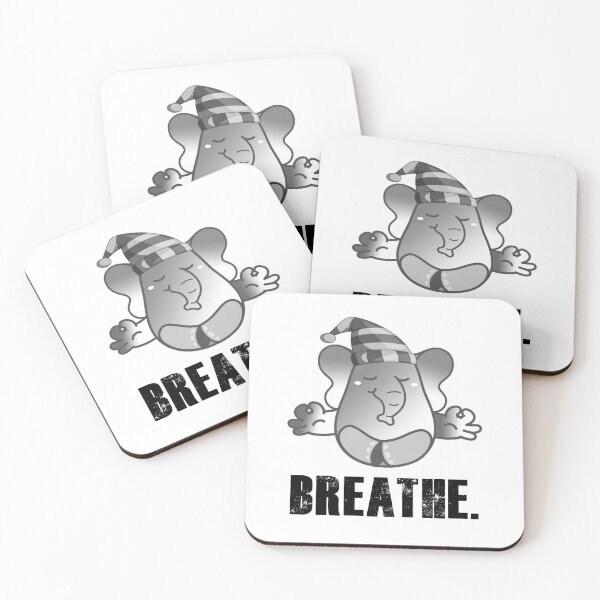 Item preview, Cute Elephant Teaching Meditation - Breathe designed and sold by my-green-gecko.
