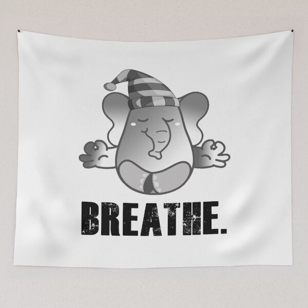 Item preview, Cute Elephant Teaching Meditation - Breathe designed and sold by my-green-gecko.