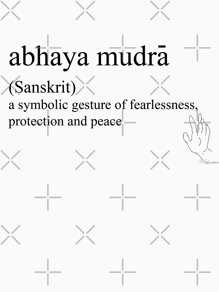 abhaya mudra-(Sanskrit)- statement tees & accessories by Rendezvousmag