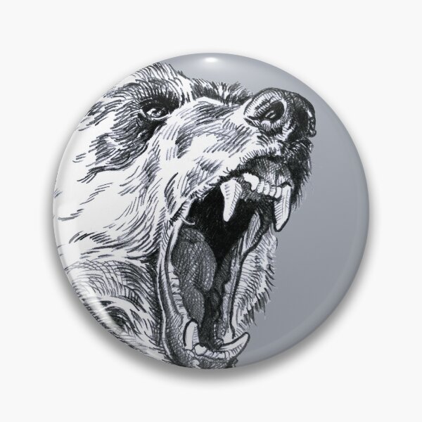 Item preview, Roaring bear head designed and sold by SakalDesign.
