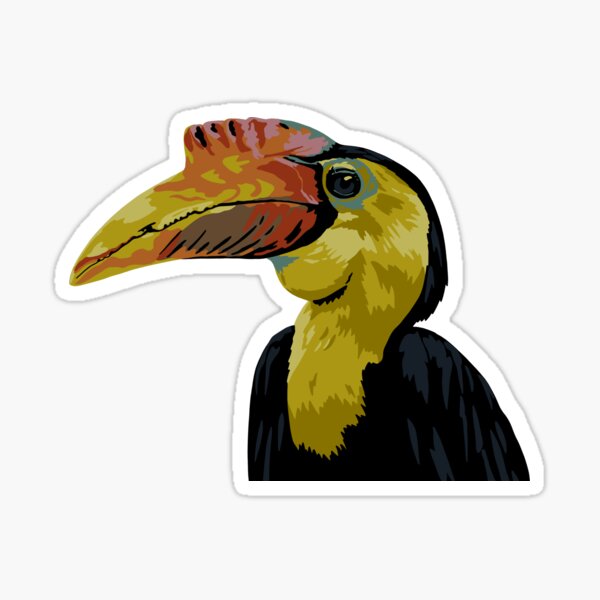 Item preview, Wrinkled Hornbill Portrait designed and sold by GeoCreate.