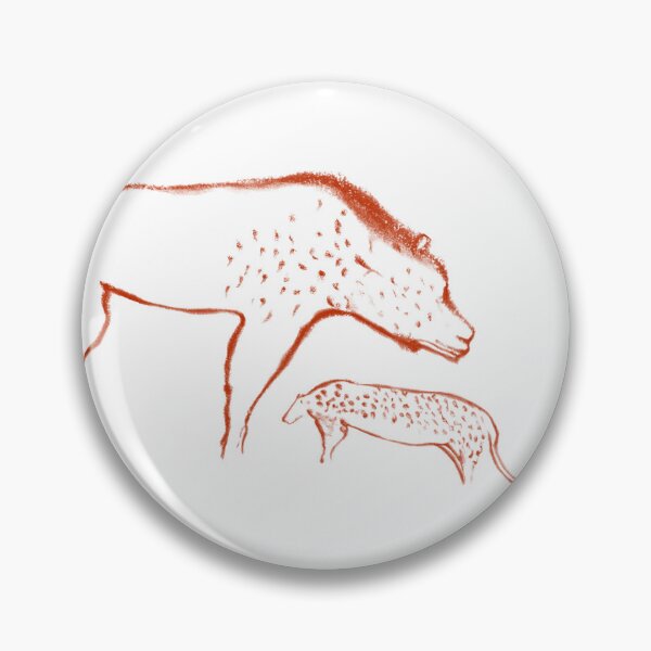 Item preview, Prehistoric cave painting of a bear and jaguar from Chauvet Cave designed and sold by archbestos.