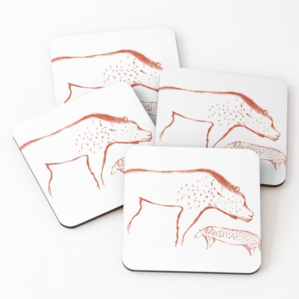 Item preview, Prehistoric cave painting of a bear and jaguar from Chauvet Cave designed and sold by archbestos.