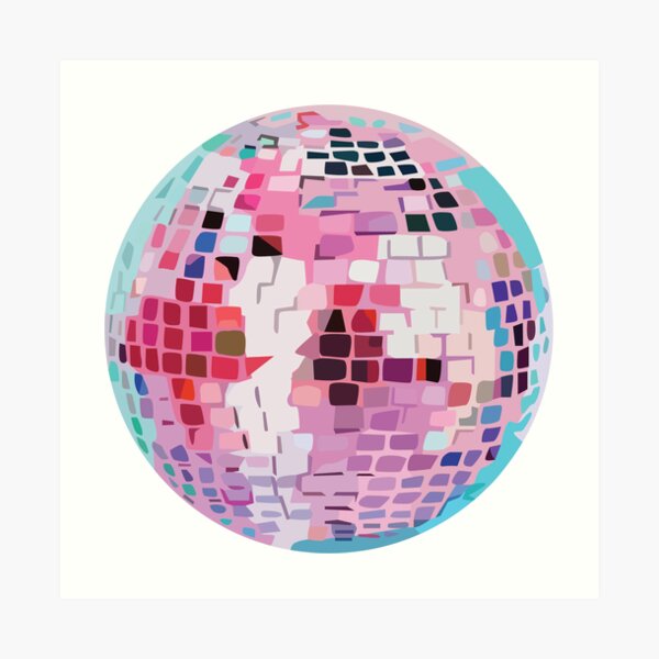 Hot pink disco ball. Mirrorball Postcard for Sale by CoCoArt-Ua