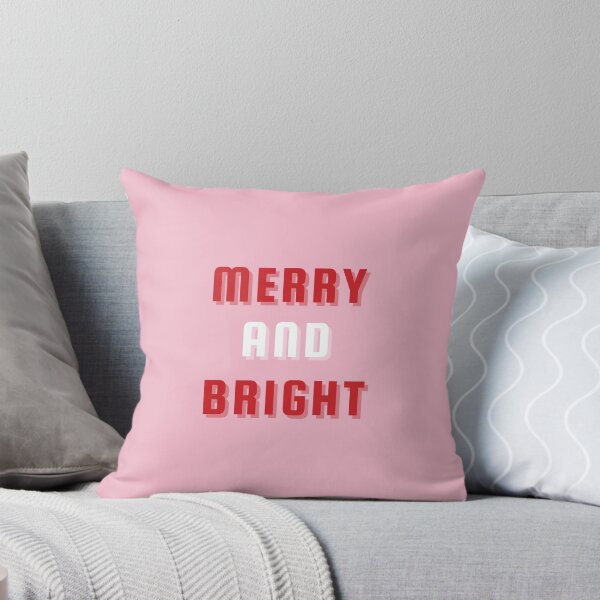 Item preview, Merry and Bright, Pink Christmas Art, Holiday Modern Decor designed and sold by Magic Love Art Print.