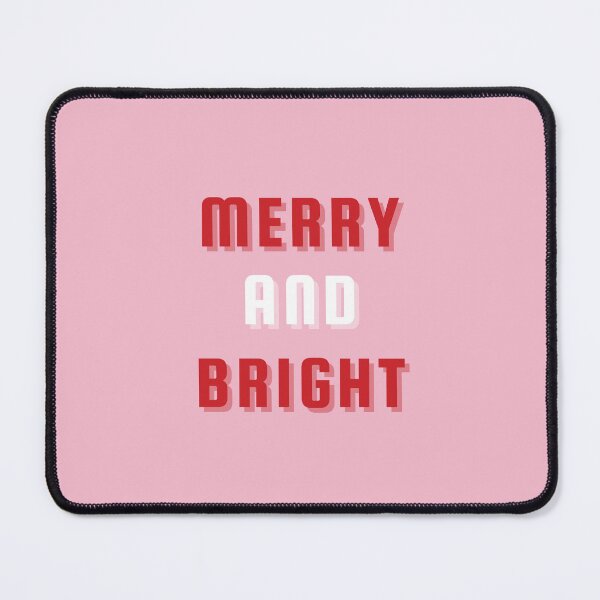 Item preview, Merry and Bright, Pink Christmas Art, Holiday Modern Decor designed and sold by Magic Love Art Print.