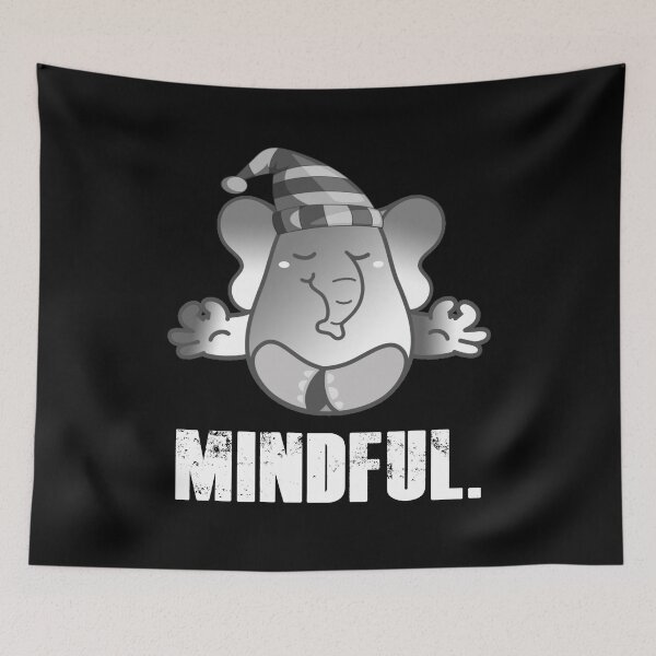 Item preview, Cute Elephant Teaching Mindfulness Meditation designed and sold by my-green-gecko.