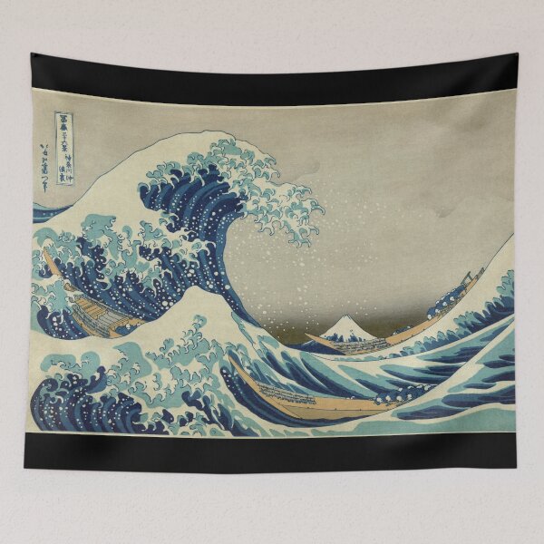 Item preview, Great Wave T-Shirt - Hokusai Duvet Surfing Kanagawa Mount Fuji Sticker designed and sold by deanworld.