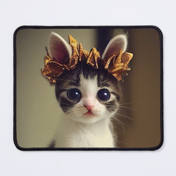 Item preview, Cute cat wearing Christmas hat designed and sold by AnimalArtPhotos.