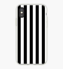 Black White Striped Pillow Cushion Cover Skirt iPhone Case