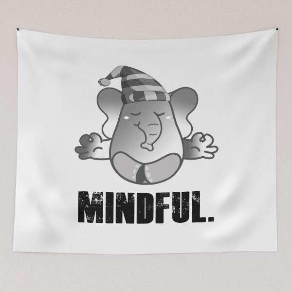 Item preview, Cute Elephant Teaching Mindfulness Meditation designed and sold by my-green-gecko.