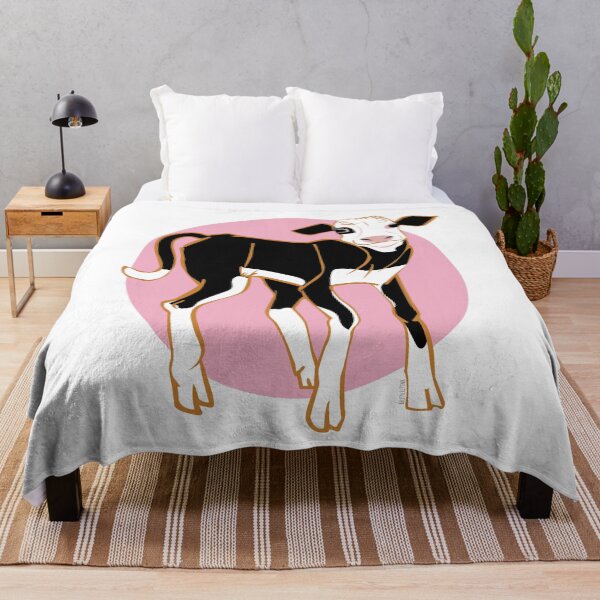 Item preview, Black and White Calf in pink designed and sold by belettelepink.
