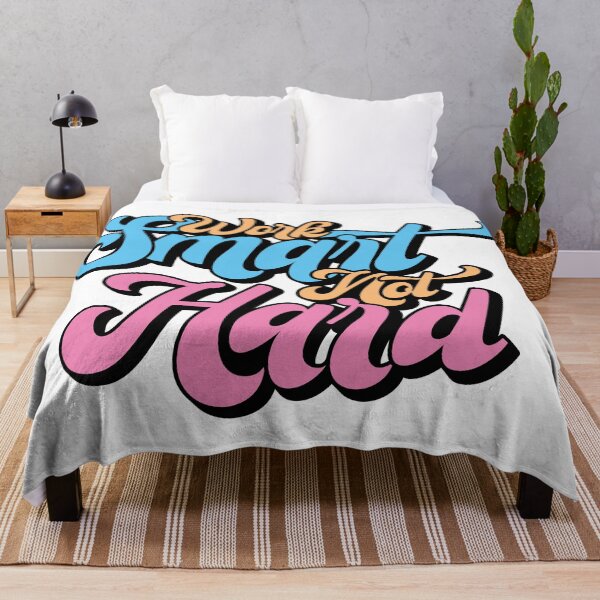 Item preview, Cute Work Smart Not Hard Motivational Saying designed and sold by CrossVersion.