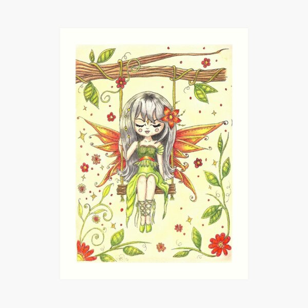 Fairy Swing by Tina Art Print