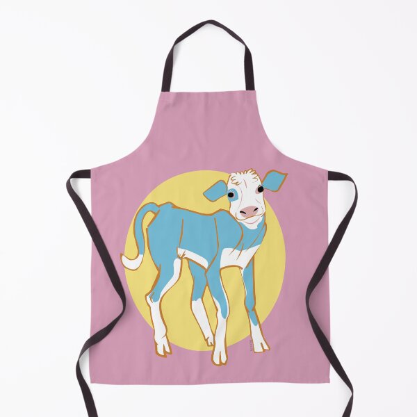 Item preview, Blue and White Calf in yellow designed and sold by belettelepink.