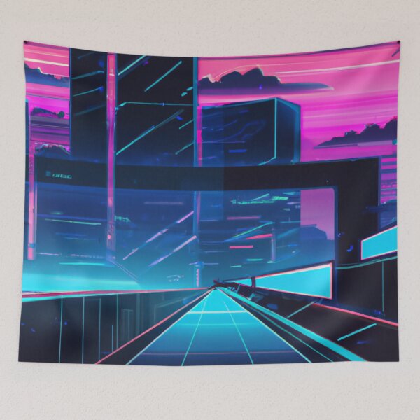 Item preview, Futuristic cityscape designed and sold by FromAIwithLove.