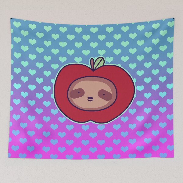 Item preview, Apple Face Sloth - Ombre Hearts designed and sold by SaradaBoru.