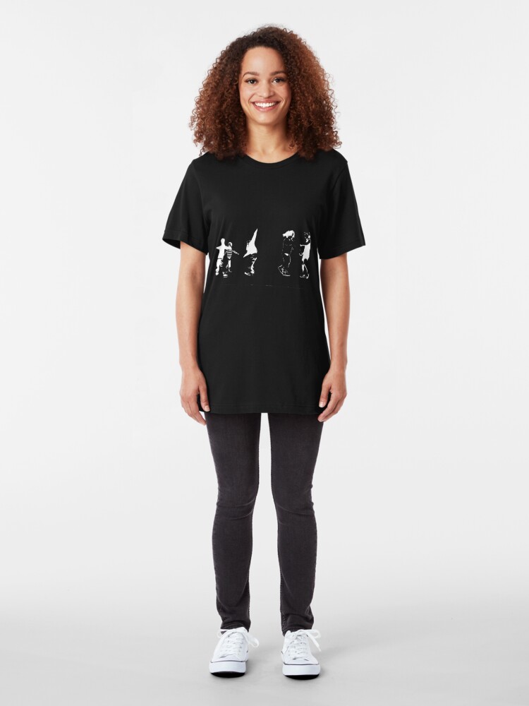 Alternate view of Children Playing On Dark Slim Fit T-Shirt