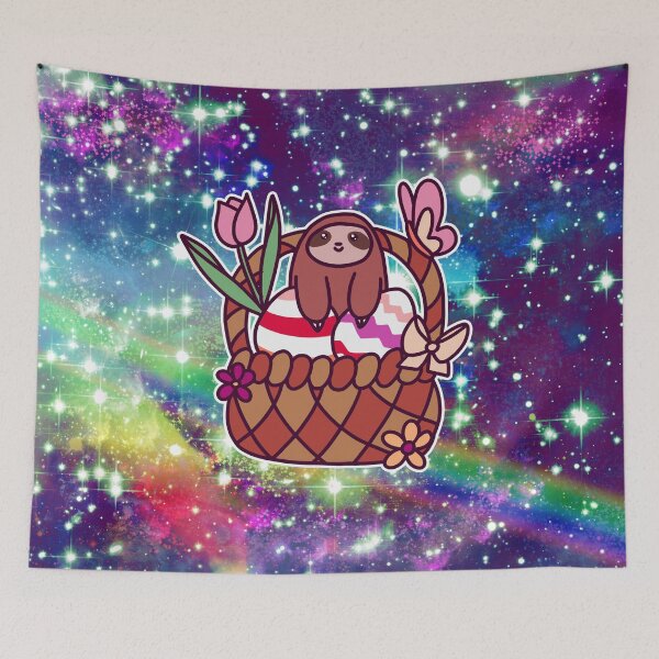 Item preview, Easter Basket Sloth - Rainbow Space designed and sold by SaradaBoru.