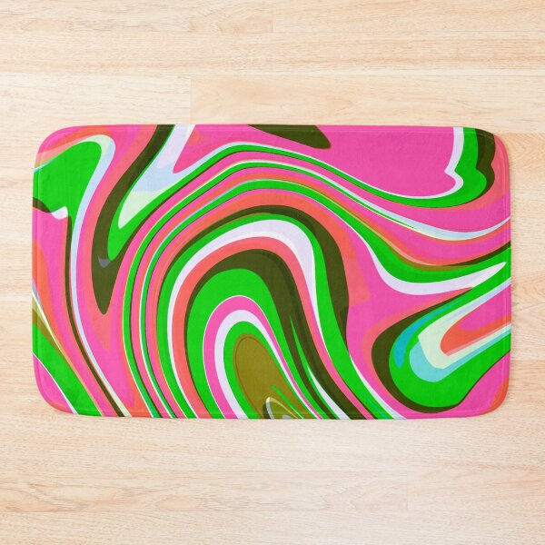 Item preview, Hot Pink, Neon Pink, Green, Pink and Green Tones and White Marble Pattern Design designed and sold by theprintedclub.