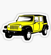 Neon Yellow Jeep Wrangler Sticker Sticker