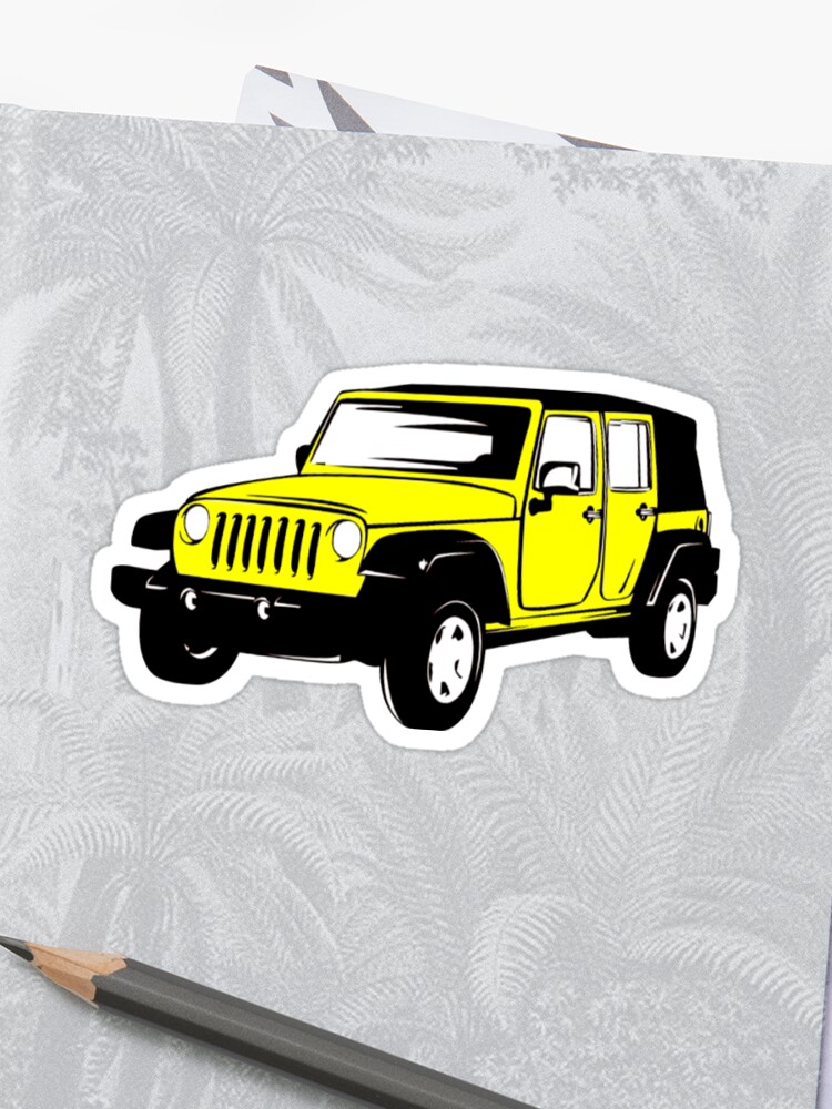 Yellow jeep wrangler