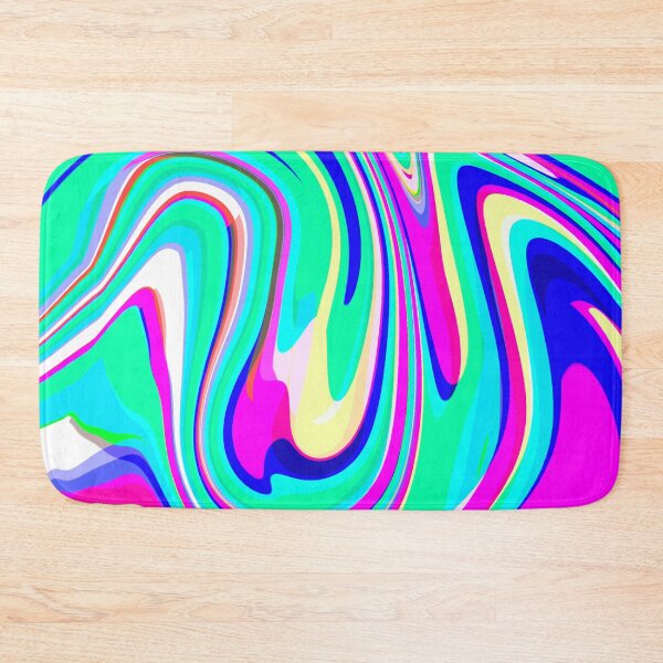 Item preview, Neon Blue, Neon Pink, Mint Green, Dark Blue and White Marble Pattern Design designed and sold by theprintedclub.
