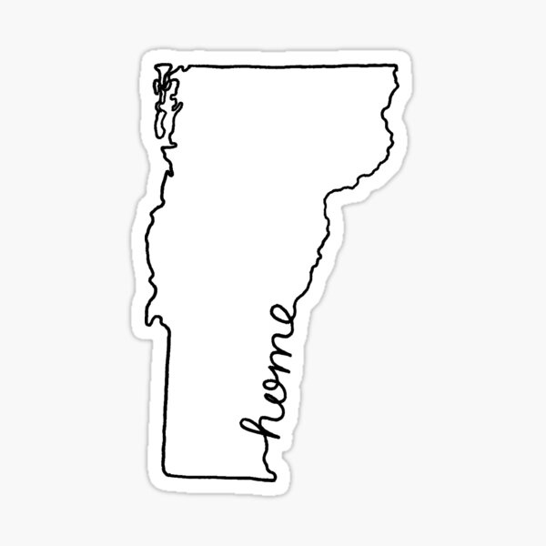 Vermont Home State Outline Sticker