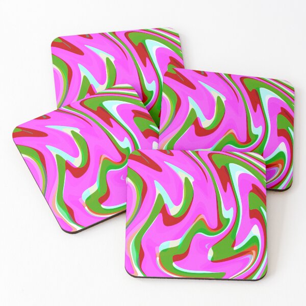 Item preview, Neon Pink, Red, Green, Baby Blue and White Marble Pattern Design designed and sold by theprintedclub.