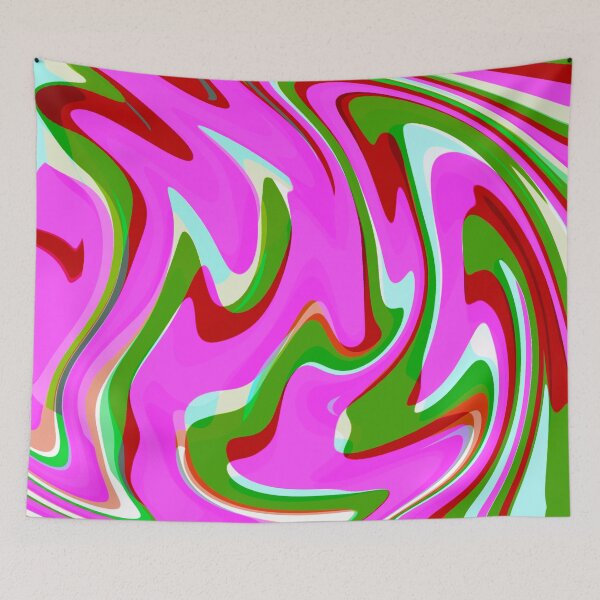 Item preview, Neon Pink, Red, Green, Baby Blue and White Marble Pattern Design designed and sold by theprintedclub.