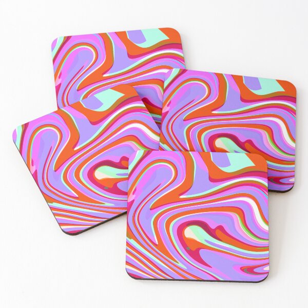 Item preview, Orange, Red, Lilac, Purple, Pink, Baby Blue and White Marble Pattern Design designed and sold by theprintedclub.