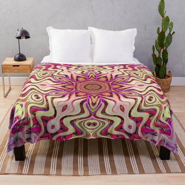 Item preview, Boho Vibes Abstract Kaleidoscope Maximalism Hippie Style Eclectic Mix of Lilac Pink Cream 14 of 16 designed and sold by Beachy.