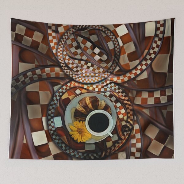 Item preview, Midnight Never Ends, a Diner Shop Fractal Tribute to Coffee Conversations designed and sold by San Jaya Prime.