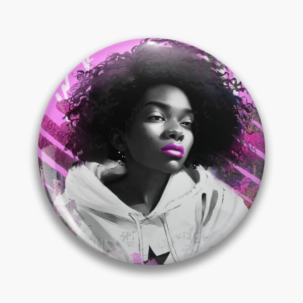 Item preview, Urban black woman digital painting designed and sold by Feez Designs.