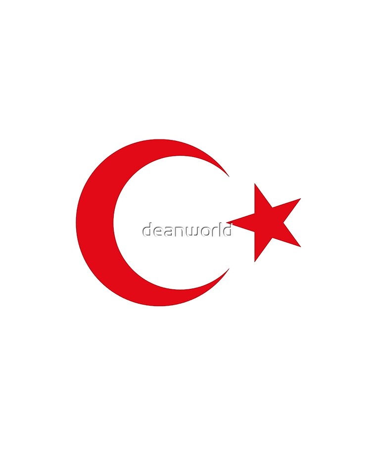 Turkish Crescent Moon Star Flag National Turkey Symbols Sticker T Shirt Duvet Ipad Case Skin By Deanworld Redbubble