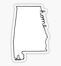 Alabama Home State Outline Sticker