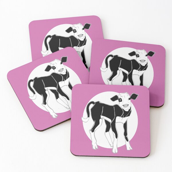 Item preview, Black and White Calf in magenta designed and sold by belettelepink.