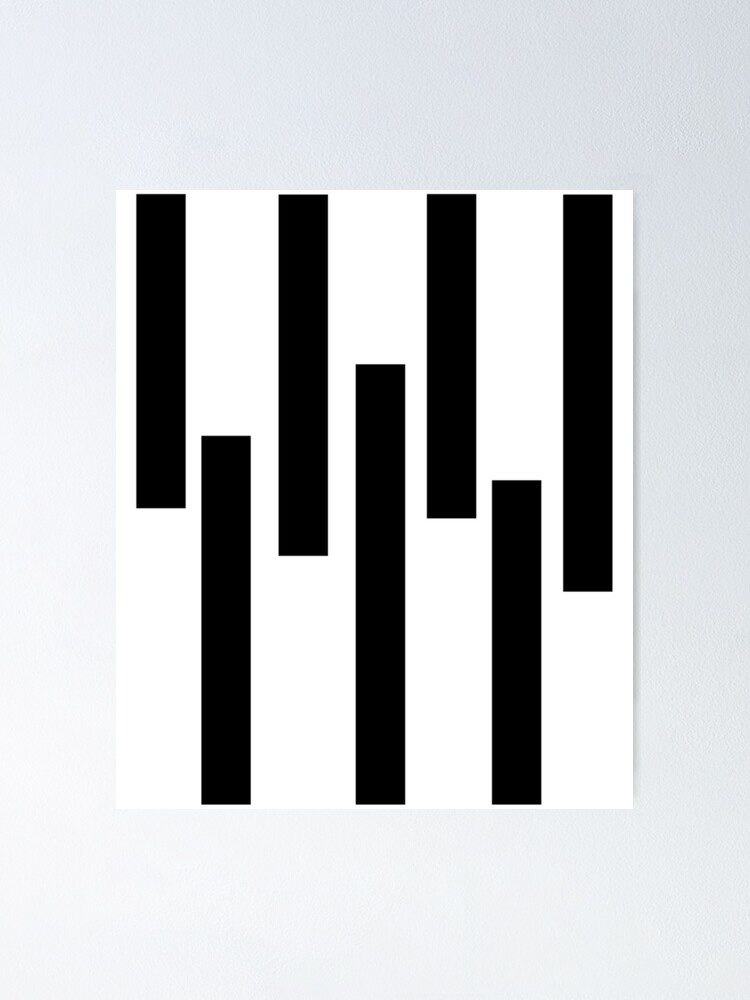 "Black and White Vertical" Poster for Sale by VivaCrownCrea Redbubble