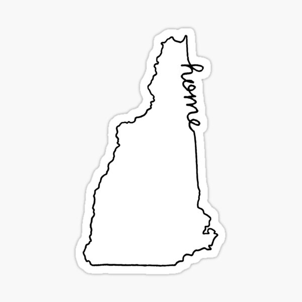 New Hampshire Home State Outline Sticker