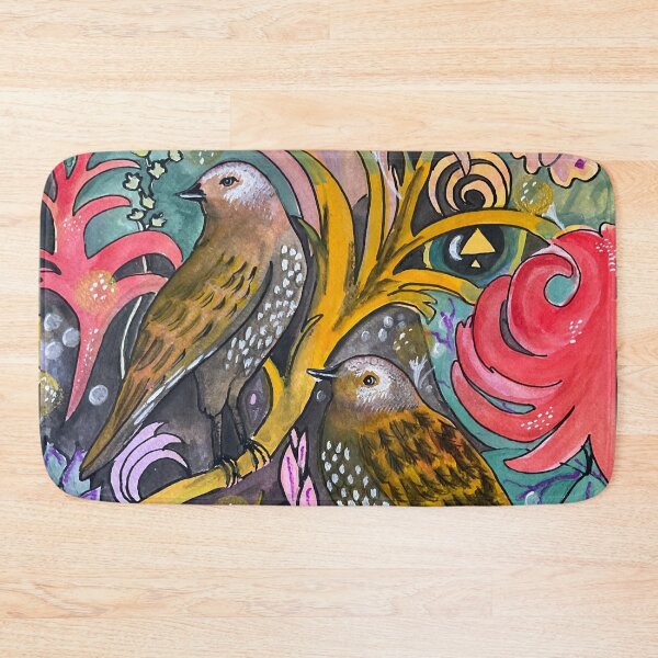 Item preview,  Sparrows in a fantasy garden  designed and sold by LynseysArtShop.