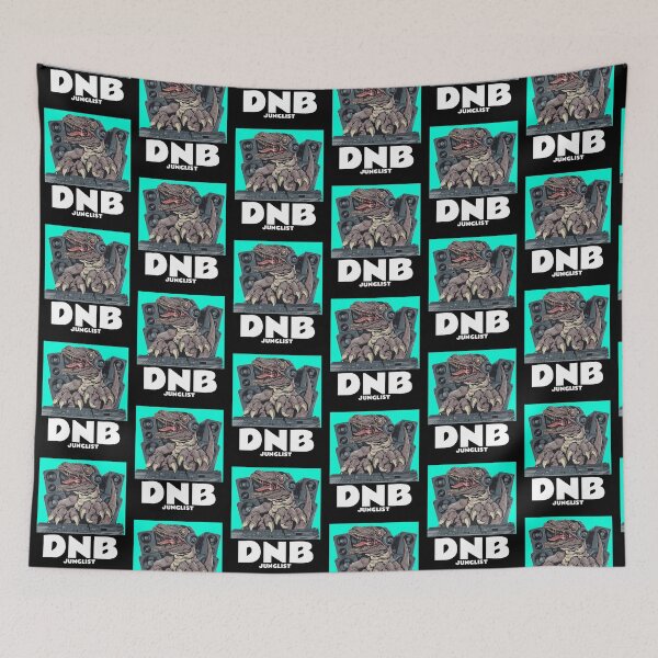 Item preview, DNB Junglist T-Rex (teal)  designed and sold by Discothreadz.