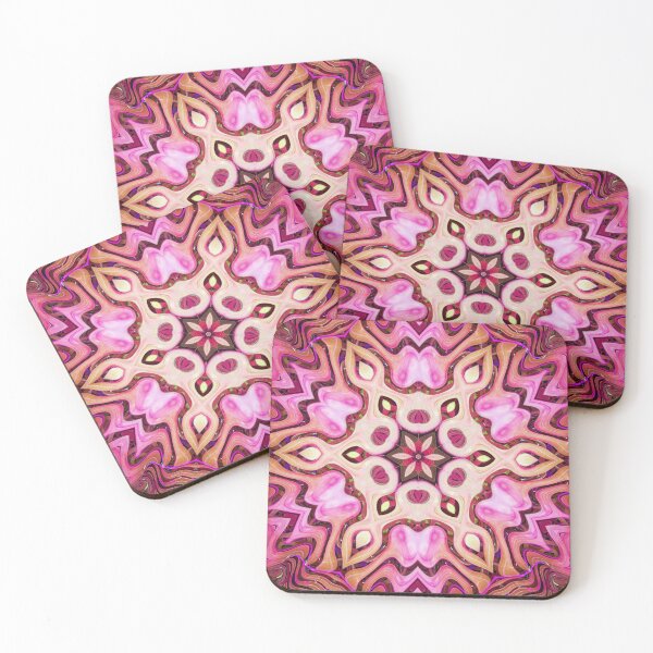 Item preview, Boho Vibes Abstract Kaleidoscope Maximalism Hippie Style Eclectic Mix of Lilac Pink Cream 15 of 16 designed and sold by Beachy.