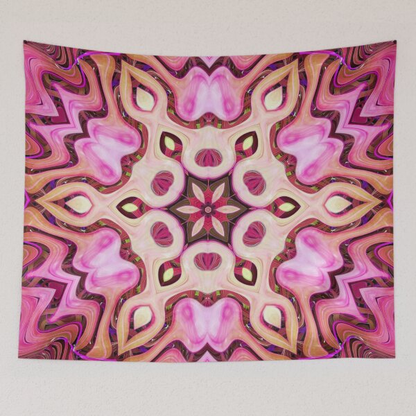 Item preview, Boho Vibes Abstract Kaleidoscope Maximalism Hippie Style Eclectic Mix of Lilac Pink Cream 15 of 16 designed and sold by Beachy.