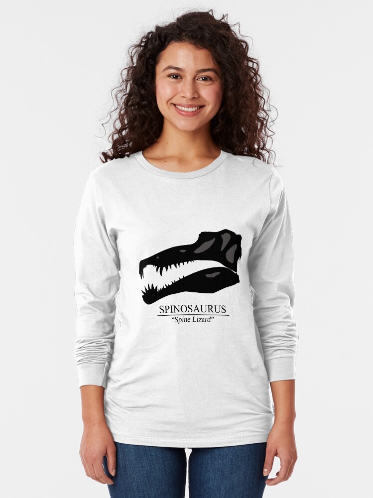 Alternate view of Spinosaurus Skull Long Sleeve T-Shirt