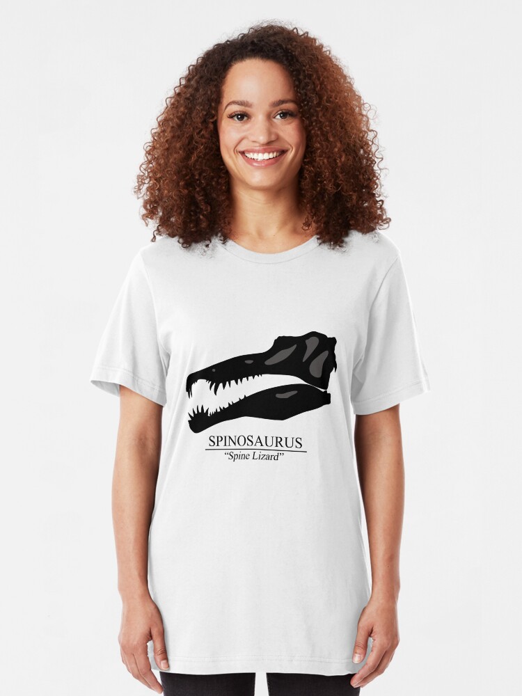 Alternate view of Spinosaurus Skull Slim Fit T-Shirt