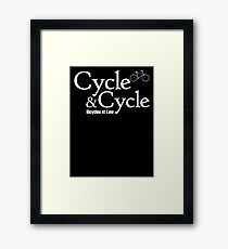 Cycle and Cycle. Bicycles at Law Framed Print